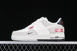 Nike Air Force 1'07 Low Supreme Collaboration - Cream Grey Air Force 1 Low Top Casual Skate Shoes CH6336-517