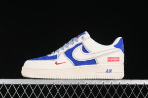 Nike Air Force 1'07 Low Supreme Collaboration - Cream White Air Force 1 Low Top Casual Skate Shoes SJ6698-004