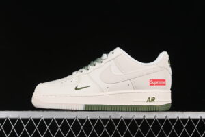 Nike Air Force 1'07 Low Supreme Collaboration - Cream Air Force 1 Low Top Casual Skate Shoes BB7577-213