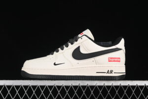 Nike Air Force 1'07 Low Supreme Collaboration - Cream Black Star Pattern Air Force 1 Low Top Casual Skate Shoes Glitter XZ6188-013