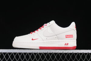 Nike Air Force 1'07 Low Sup Collaboration Cream Red Air Force 1 Low Top Casual Skate Shoes BB7577-216