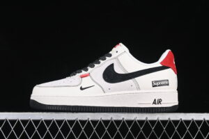 Nike Air Force 1'07 Low Sup Collaboration Cream Black Red Air Force 1 Low Top Casual Skate Shoes BB7518-019