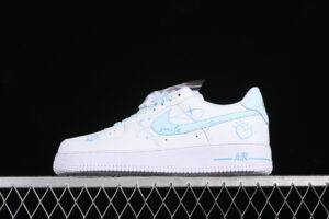 Nike Air Force 1'07 Low LOVE Series White Blue Air Force 1 Low Top Casual Skate Shoes CW2288-111