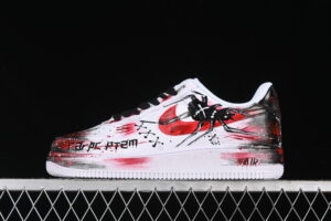 Nike Air Force 1'07 Low Black White Air Force 1 Low Top Casual Skate Shoes Hand Painted CW8822-011