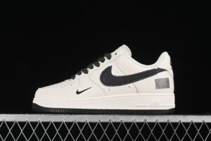 Nike Air Force 1'07 Low Cream Black Star Pattern Air Force 1 Low Top Casual Skate Shoes Glitter CU1836-962