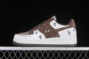 Nike Air Force 1'07 Low Collaboration Suede Air Force 1 Low Top Casual Skate Shoes Chrome Hearts KL2307-505