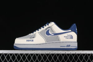 Nike Air Force 1'07 Low Collaboration - Blue White Grey Air Force 1 Low Top Casual Skate Shoes KK1988-016