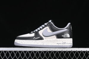 Nike Air Force 1'07 Low Collaboration Black Grey Air Force 1 Low Top Casual Skate Shoes Double Swoosh DM6688-020