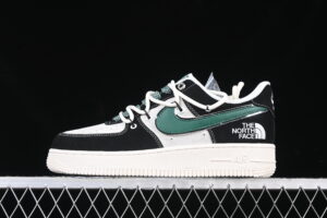 Nike Air Force 1'07 Low Collaboration Black Green Air Force 1 Low Top Casual Skate Shoes SJ1198-110