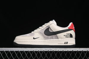 Nike Air Force 1'07 Low Collaboration - Cream Black Red Air Force 1 Low Top Casual Skate Shoes XZ6188-309