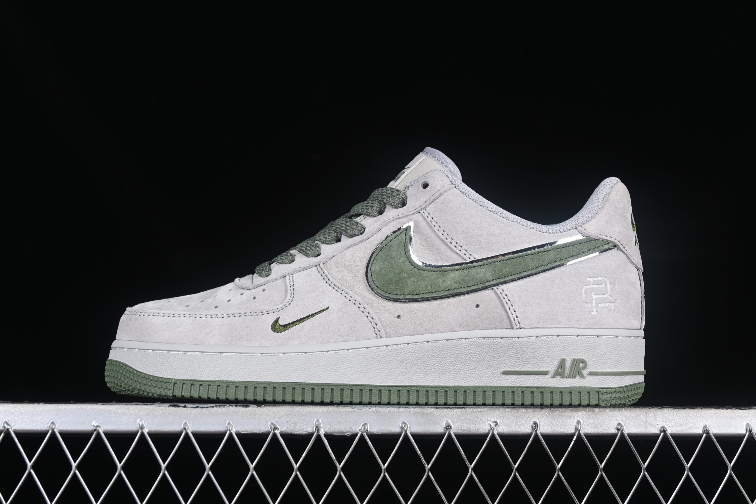 Nike Air Force 1'07 Low Suede Grey Green Star Pattern Air Force 1 Low Top Sports Casual Skate Shoes Glitter WW5021-623