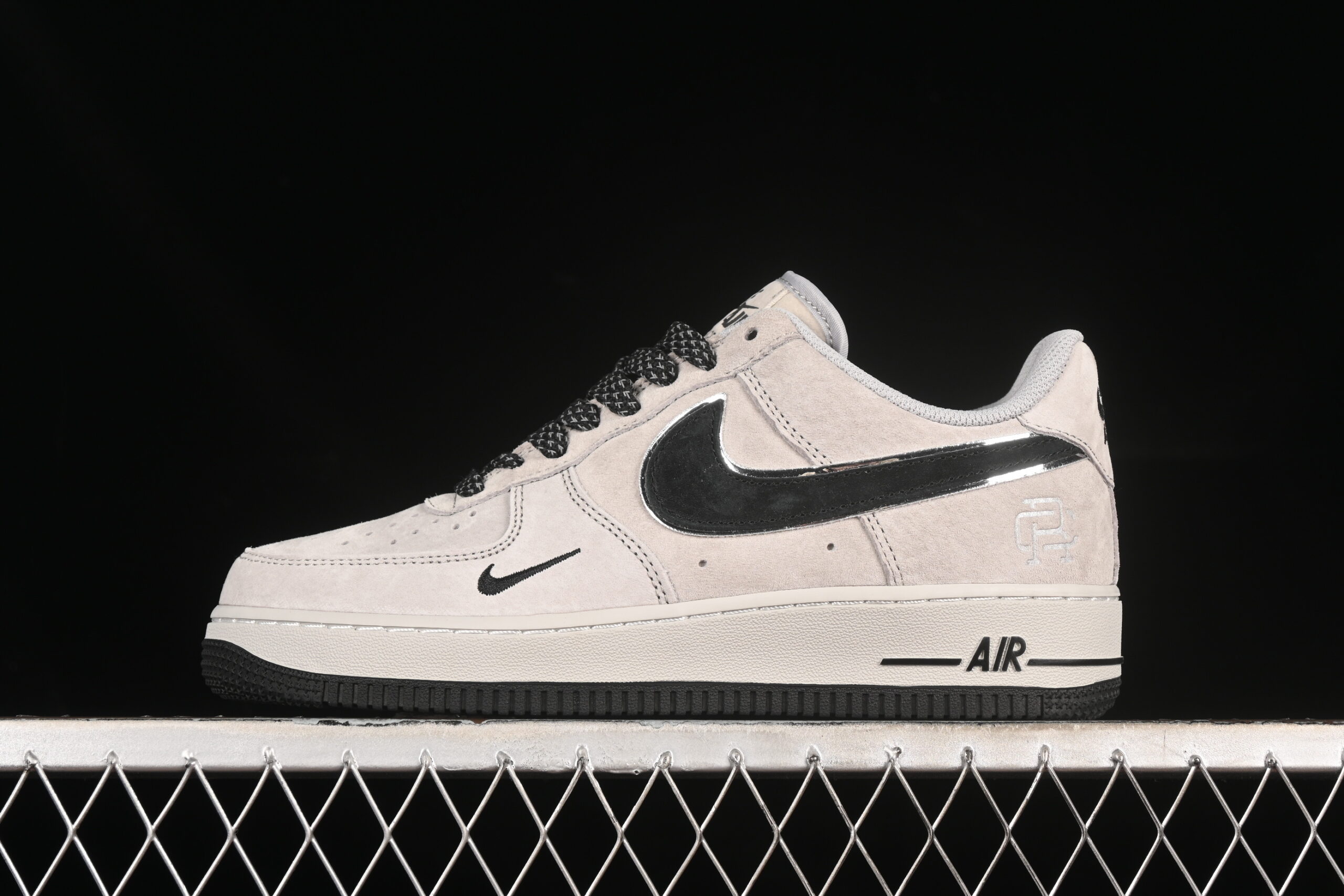 Nike Air Force 1'07 Low Suede Grey Black Star Pattern Air Force 1 Low Top Sports Casual Skate Shoes Glitter WW5021-621