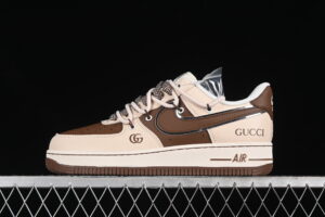 Nike Air Force 1'07 Low Collaboration - Brown Air Force 1 Low Top Casual Skate Shoes SJ1198-400