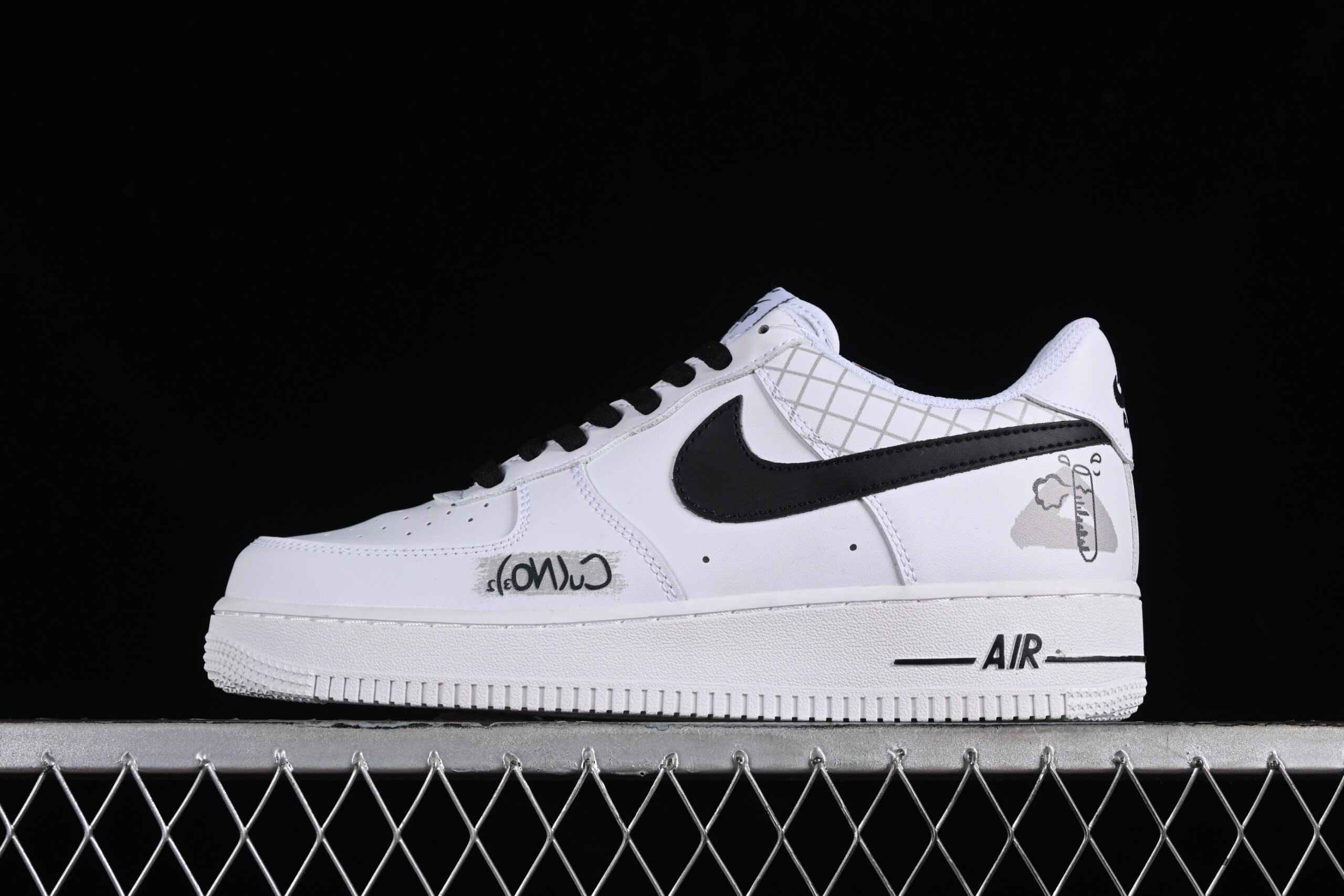 Nike Air Force 1'07 Low ID Air Force 1 Low Top Casual Skate Shoes Custom Graffiti AM0703-125