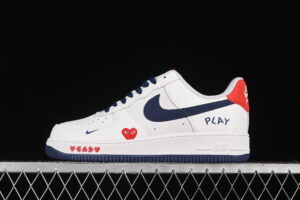 Nike Air Force 1'07 Low Collaboration - Cream White Blue Air Force 1 Low Top Casual Skate Shoes KK1988-001