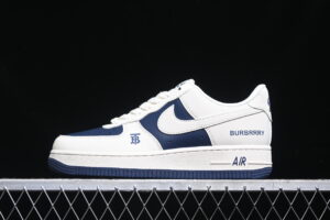 Nike Air Force 1'07 Low Collaboration - Cream White Blue Air Force 1 Low Top Casual Skate Shoes BB8588-222