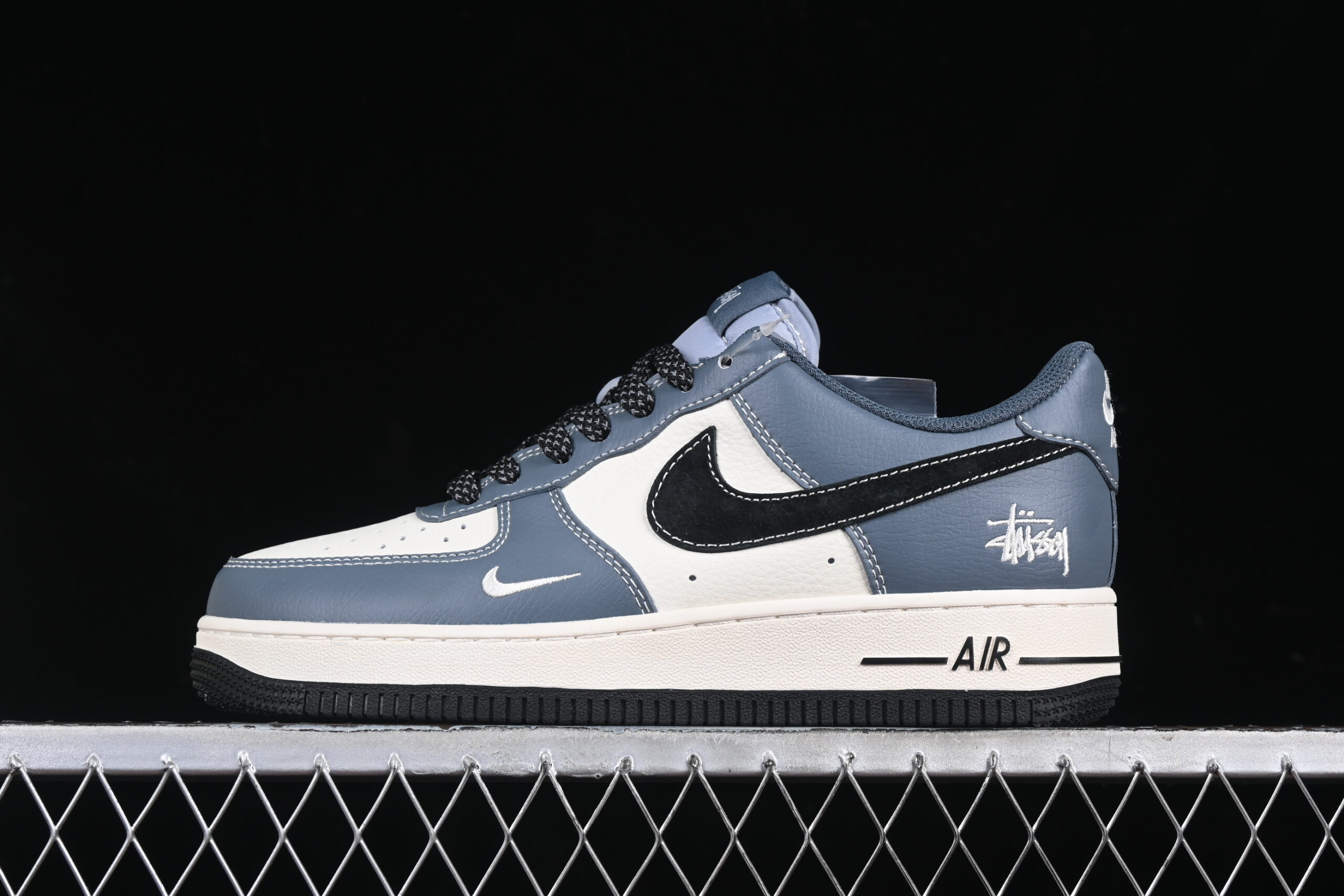 Nike Air Force 1'07 Low Collaboration Blue Black Air Force 1 Low Top Casual Skate Shoes XZ3328-198