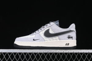 Nike Air Force 1'07 Low Collaboration Grey Black Air Force 1 Low Top Casual Skate Shoes XZ3318-099