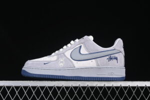 Nike Air Force 1'07 Low Collaboration Grey Blue Air Force 1 Low Top Casual Skate Shoes DF0188-017