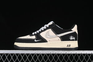 Nike Air Force 1'07 Low Collaboration Cream Black Air Force 1 Low Top Casual Skate Shoes XZ6188-762