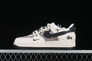 Nike Air Force 1'07 Low Collaboration Cream Black Air Force 1 Low Top Casual Skate Shoes SJ1198-109
