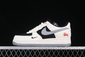 Nike Air Force 1'07 Low Collaboration Cream Black Grey Air Force 1 Low Top Casual Skate Shoes XZ6188-766