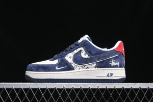 Nike Air Force 1'07 Low Collaboration - Blue Red Air Force 1 Low Top Casual Skate Shoes XZ6188-350