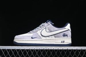Nike Air Force 1'07 Low Collaboration - Grey White Blue Air Force 1 Low Top Casual Skate Shoes SJ6698-006