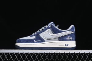 Nike Air Force 1'07 Low Collaboration - Grey Blue Air Force 1 Low Top Casual Skate Shoes SJ6698-007