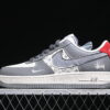Nike Air Force 1'07 Low Collaboration - Cream Grey Red Air Force 1 Low Top Casual Skate Shoes XZ6188-338