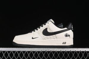 Nike Air Force 1'07 Low Collaboration - Cream White Black Air Force 1 Low Top Casual Skate Shoes XZ3328-001