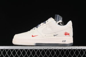 Nike Air Force 1'07 Low Collaboration - Cream White Grey Air Force 1 Low Top Casual Skate Shoes XZ6188-015