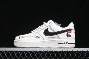 Nike Air Force 1'07 Low Collaboration - Cream White Black Red Air Force 1 Low Top Casual Skate Shoes SJ6698-015