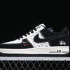 Nike Air Force 1'07 Low Collaboration - Cream Black Air Force 1 Low Top Casual Skate Shoes Double Swoosh SJ6698-010