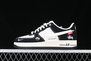 Nike Air Force 1'07 Low Collaboration - Cream Black Red Air Force 1 Low Top Casual Sports Skate Shoes SJ6698-014