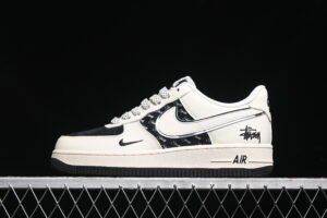 Nike Air Force 1'07 Low Collaboration - Cream Black Air Force 1 Low Top Casual Skate Shoes XZ6188-729