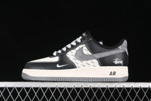 Nike Air Force 1'07 Low Collaboration - Black Grey Air Force 1 Low Top Casual Skate Shoes XZ3328-566
