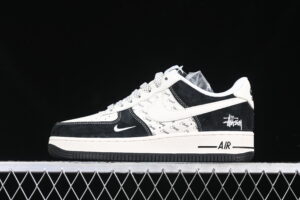 Nike Air Force 1'07 Low Collaboration - Black White Air Force 1 Low Top Casual Skate Shoes XZ6188-671