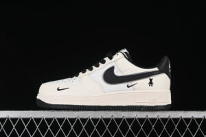 Nike Air Force 1'07 Low Collaboration - Cream Black Air Force 1 Low Top Casual Skate Shoes KK1988-006