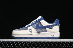 Nike Air Force 1'07 Low Collaboration - Grey Cream Blue Air Force 1 Low Top Casual Skate Shoes KK1988-017