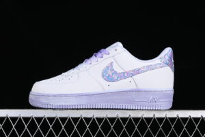 Nike Air Force 1'07 Low Purple Air Force 1 Low Top Casual Skate Shoes Custom Edition Distressed Gradient CZ0377-200
