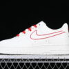 Nike Air Force 1'07 Low Cream White Red Air Force 1 Low Top Casual Skate Shoes CL6326-108