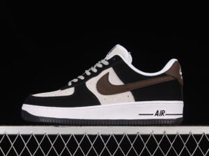 Nike Air Force 1'07 Low Cream Black Brown Suede Air Force 1 Low Top Casual Skate Shoes HH3612-633
