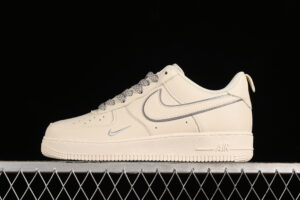 Nike Air Force 1'07 Low Classic Grey Star Pattern Air Force 1 Low Top Casual Skate Shoes Glitter MJ0319-023