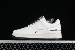 Nike Air Force 1'07 Low Nike Cream Black Star Pattern Air Force 1 Low Top Casual Skate Shoes Glitter CJ1379-602