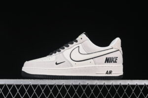 Nike Air Force 1'07 Low Nike Collaboration Cream Black Air Force 1 Low Top Casual Skate Shoes BB7518-028