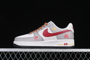 Nike Air Force 1'07 Low Limited Cream Grey Red Air Force 1 Low Top Casual Skate Shoes Year of the Snake DM6688-029
