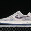 Nike Air Force 1'07 Low Collaboration Grey Blue Air Force 1 Low Top Casual Skate Shoes KK1988-044