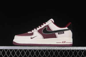 Nike Air Force 1'07 Low Collaboration Cream Red Air Force 1 Low Top Casual Skate Shoes KK1988-046