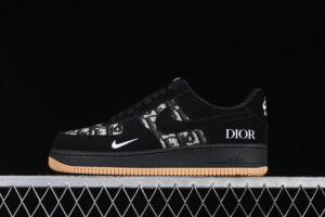 Nike Air Force 1'07 Low Collaboration Black Air Force 1 Low Top Casual Skate Shoes KK1988-058